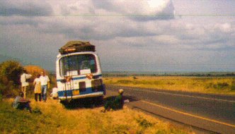 Breakdown on the way to Moshi