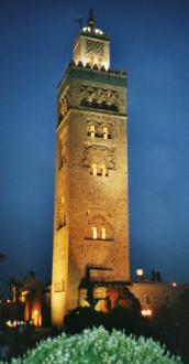 Die Koutoubia Moschee im Abendlicht