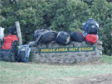 Ankunft bei der Miriakambahütte
