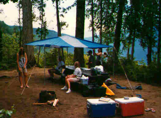 Picknick nach anstrengender Kanufahrt
