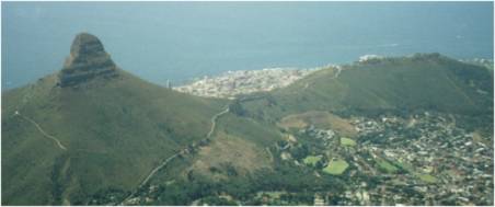 Aussicht auf Kapstadt vom Tafelberg / Südafrika